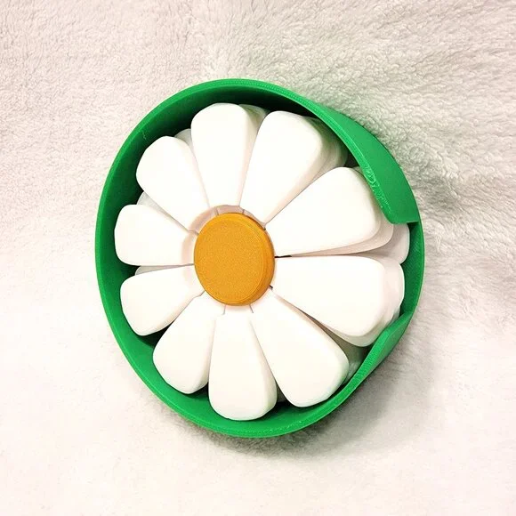 Colorful Flower coaster set of 4 w/holder - Picture 3 of 3